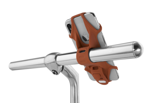 Держатель для смартфона 07-180011 силиконовый на руль универсальн. 4.0'-6.7' BIKE TIE 2 красный BONE