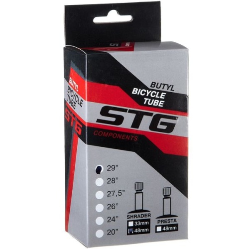 Камера 29х1,95/2,125, AV 48мм велосипедная STG, бутил, (упак.: коробка)