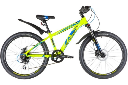 Велосипед NOVATRACK 24" EXTREME алюм.рама 13", салатовый, 8--скор,RD360/EF505/TZ500, диск.гидравл.Sh