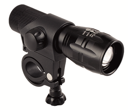 Фара 5-220998 1д. повыш. ярк 3W CREE/3ф.+zoom черная алюм. с батар. APOLLON A 1.3 3 WATT M-WAVE