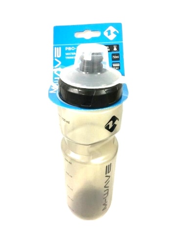 Фляга M-WAVE, 5-340401, пластиковая 0,75л с крышкой, с широким соском, серая-полупрозрачная