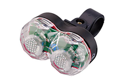 Фара XC-607 F вело 2 диода белая