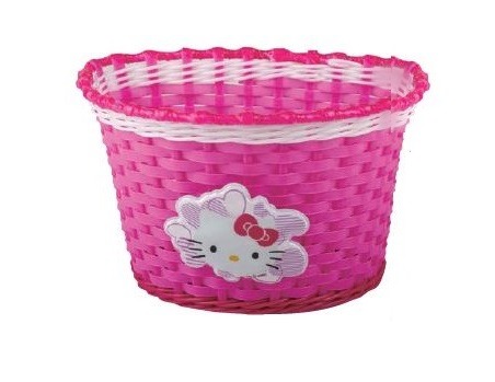 Корзина 00-170429 детская 23,5х16,5х15,5см пласт. универс. крепл.на руль 2мя ремешками, розовая.
