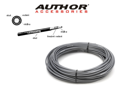 Рубашка 8-24601201 тросика перекл. ABR-Lex 4mm/30m Gry б/загл. (30м) серая (15) AUTHOR