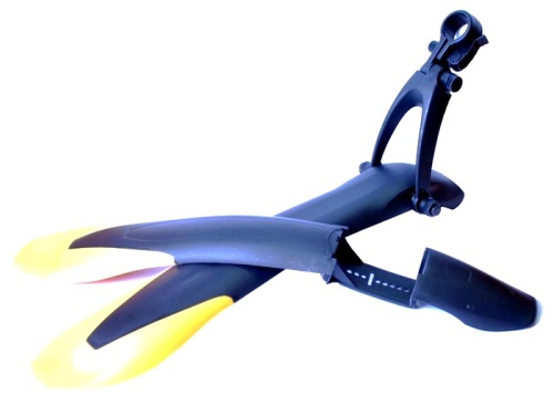 Комплект крыльев, 6-6110 пластик. 24-26" перед.-крепл. к вилке, зад-на подсед. штырь черно-оранжевые