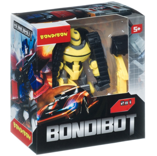 Трансформер 2в1 BONDIBOT робот-экскаватор, Bondibon, 888-2
