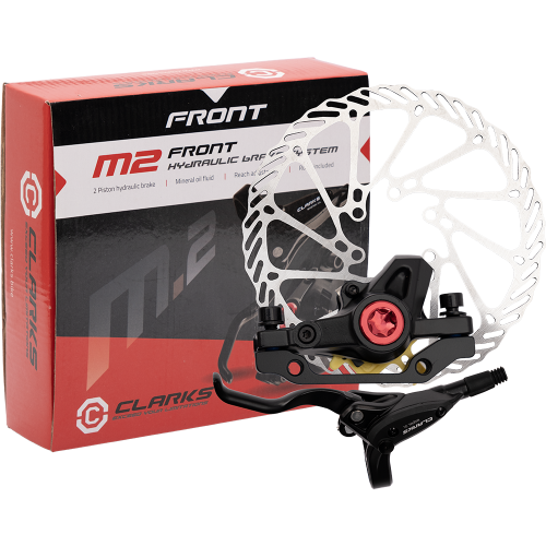 Торм. набор гидр. 3-407 диск. ПЕРДНИЙ M2 (ротор 160мм+суппорт+торм.ручка+шланг+колодки VX852) черный M2F160BAMROW-O CLARKS