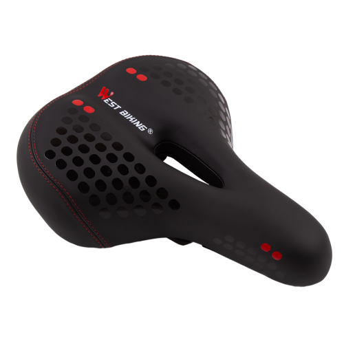 Седло West Biking MTB 083, пружины, фонарь, 21×31 см, 660 г, универсальное, замок в комплекте