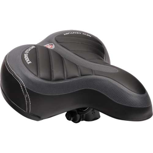 Седло спортивное на пружинах (модель: №2748) рельефное чёрное New Model