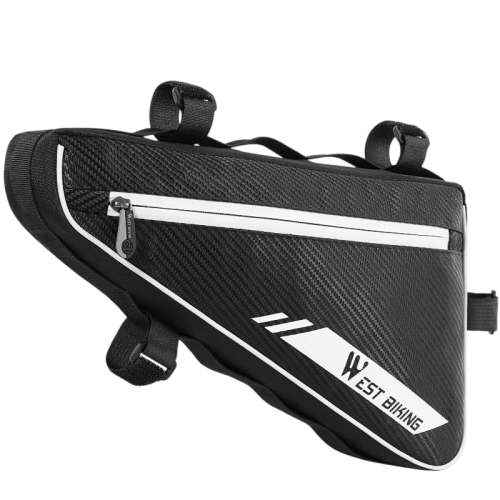 Светоотражающая треугольная велосумка West Biking, крепление на раму, нейлон, объем 4 л