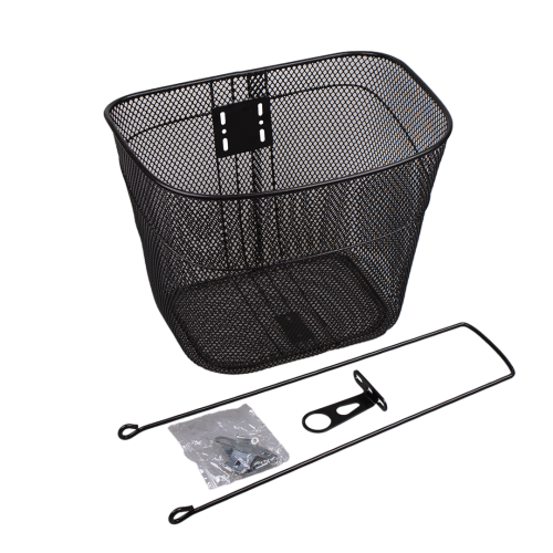 Корзина (002) передняя, сетка, цвет черный, комплект креплений + ус , для 26"-28"