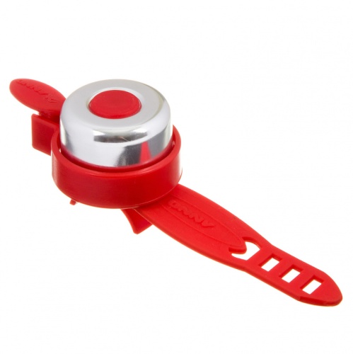 Звонок STG 11LD-03 серебр/красн, с силиконовым хомутом