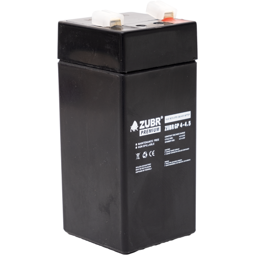 Аккумуляторная батарея ZUBR GP 4V 4.5Ah 48x47x100
