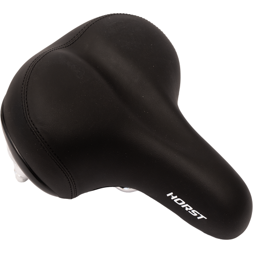 Седло HORST 09-200705 комфорт 250х205мм мягкое, хромирован. пружины, (на блист) черное