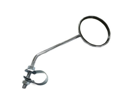 Зеркало 5-271018 плосокое круглое D=80мм регул. кольц. крепление (10) серебр.