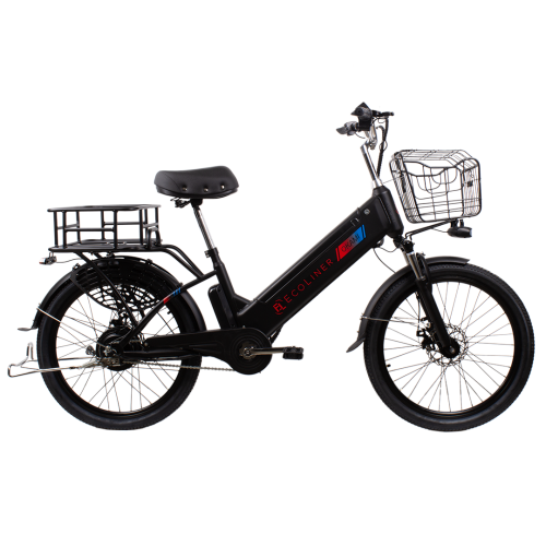 Электровелосипед 24" Ecoliner Okami 240W 48V 13ah (с передней и задней корзиной)
