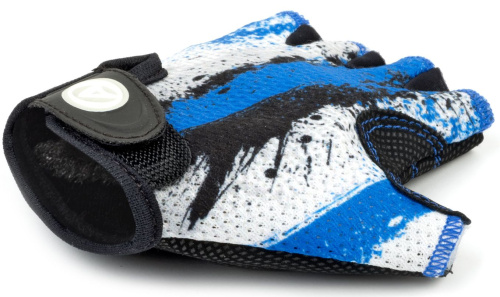 Перчатки 8-7130905 подростк. X6 сине-белые р-р L замша/синт. кожа (20) AUTHOR