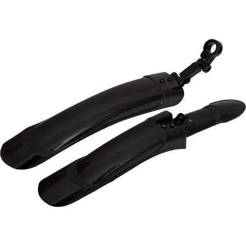 Крылья пластиковые 24"-29" широкие с выдвижным брызговиком (модель: 007) чёрные.