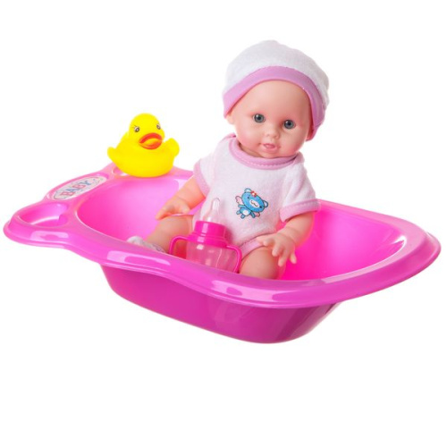Игровой набор Baby Dolls - Пупс с ванночкой, в розовом, 0816-13