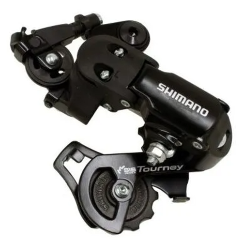 Переключатель задний, SHIMANO, TOURNEY FT, RD-FT35A, 6/7 ск, под петух, SS, подвод - прямой, черный,