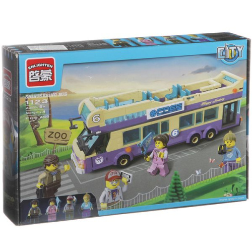 Конструктор ENLIGHTEN 455 деталей туристиский автобус, 1123