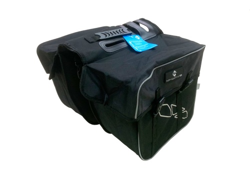 Сумка 5-122315 "штаны" на багажн. "2в1" V=30л  черно-серая M-WAVE