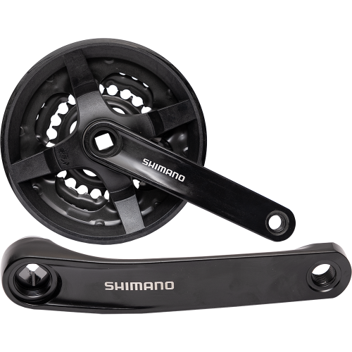 Шатуны  FC-TY301 8 скоростей 42-34-24 зуба с защитной накладкой, AFCTY301C244CL