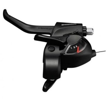 Перекл-ль TOURNEY ASTEF41LBL 2-8120 шифтер+торм. ручка (2пальца) 3скор. левый черный SHIMANO