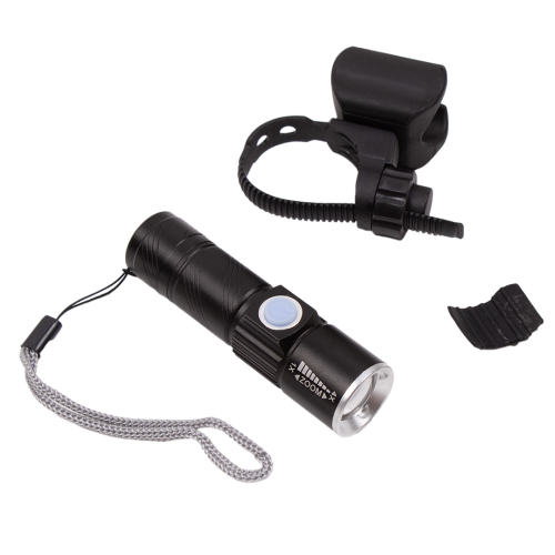 Велосипедная фара с регулировкой угла рассеивания, линза, освещ. до 200м, 350люмен, 4 режима, West Biking