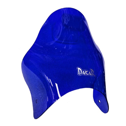 Щиток ветровой "Dakar" (СИНИЙ) оргстекло, круг.фара (креп. на фару)