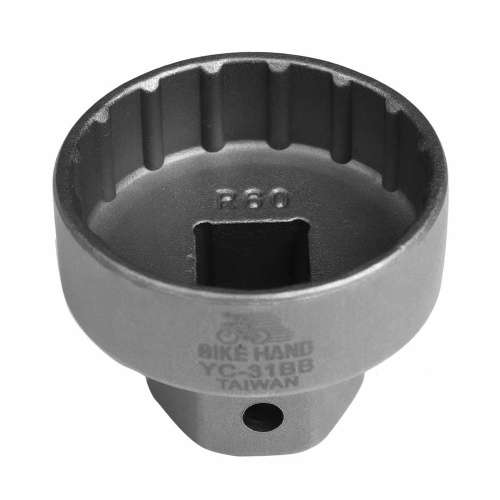Съемник каретки 6-230059 YC-31BB для снятия/установки каретки Shimano BBR60, под ключ на 24 или вороток на 1/2, сталь BIKEHAND