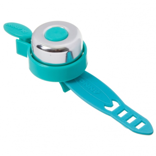 Звонок STG 11LD-04 серебр/голубой, с силиконовым хомутом