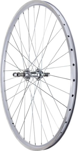 Колесо 28" заднее, хром усилен.ступица под трещотку v-brake 1 скорост.