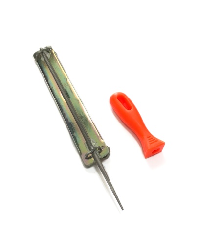 Державка с круглым напильником D4,8 мм ZUBR для заточки цепи с шагом .325" (дюйма)