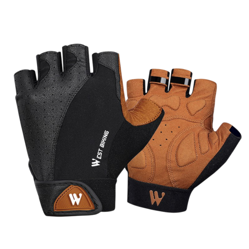 Велосипедные перчатки West Biking, искусственная кожа, микрофибра, лайкра, застежка velcro