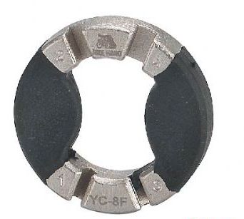 Захват д/спиц 6-150008 профи YC-8F 3.2/3.45/3,5/4,0 мм сталь прорезин. вставки серебр. BIKEHAND