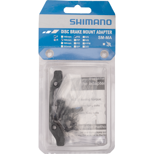 Адаптер для диск. тормоза Shimano, SM-MA-F160P/S, болт 2 шт., стоп. кольца 2 шт