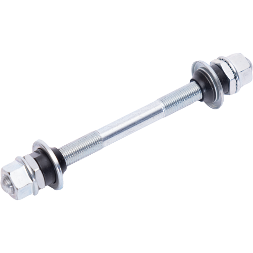 Ось передней втулки, 6-621, под гайку, с конусами, Cr-Mo, 9.5х140мм, серебр.