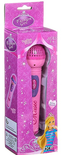 Игрушка пластиковая на батарейке Микрофон Fashion Girl