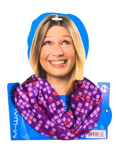 Бандана 5-715124 дыш. полиэстер с микрофиброй 24х48см б/шов. PURPLE SQUARED фиолетавая M-WAVE NEW
