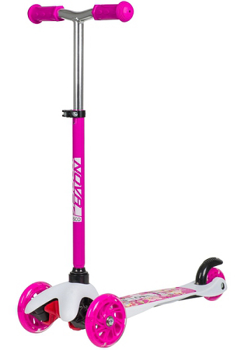 120H.DISCOKIDS.SWPN20 Самокат Novatrack Disco-kids Print для детей, колеса PU пер.120*24  задн.76*24