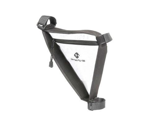 Сумка под раму M-WAVE, 5-122542, треугольная с плечев. упором, бело-черная