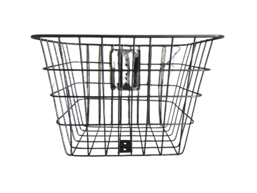 Корзина передняя металлическая проволка с креплением, чёрная (усиленная)