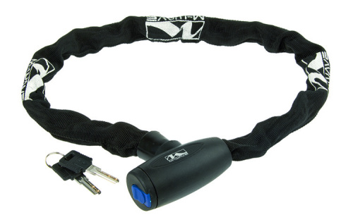 Замок 5-230315 вело цепь 6х6х850мм в текстил. чехле (12) черный M-WAVE