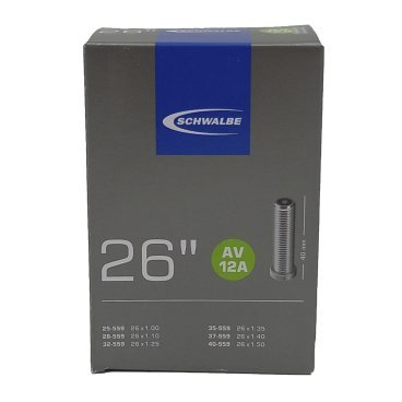 Камера. 26 авто 05-10432340 AV12A 26х1,00-1,50 (25/40-559) IB AGV 40mm. SCHWALBE