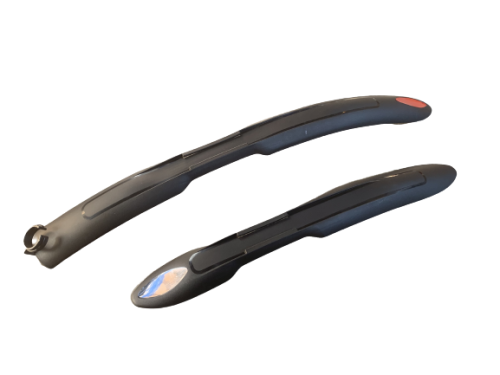 Крылья пластиковые 26" - 29" удлиненные с светоотражателем (модель: XGNB-021) чёрные.