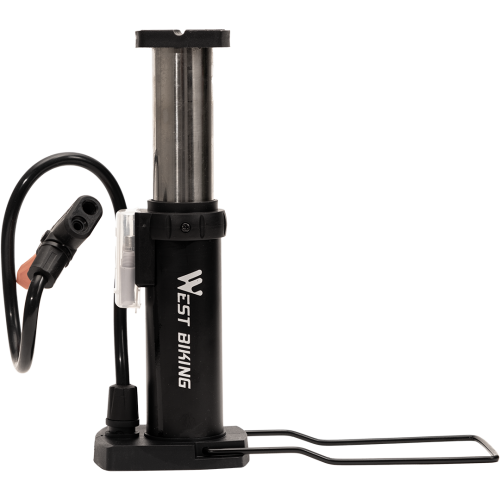 Насос ножной универсальный 45х170мм, несколько насадок+игла, West Biking арт.0711055