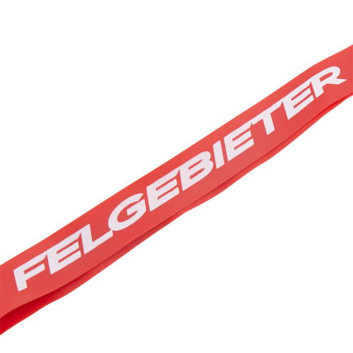 Лента ободная красная с белым логотипом для 26"