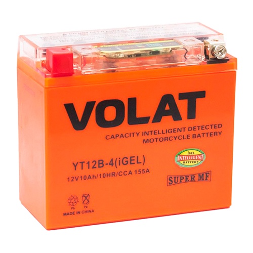 АКБ Volat гелевый 12v-10Ah 150x70x130(для мотоциклов 300-750сс)
