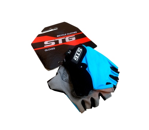 Перчатки STG детск.мод.819 с защитной прокладкой,застежка на липучке,размер M,синие